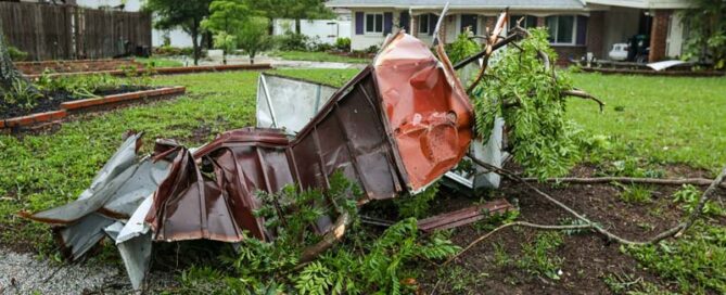 roof damage in after Missouri tornado
