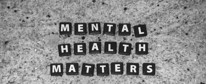 mental health matters written in black tiles